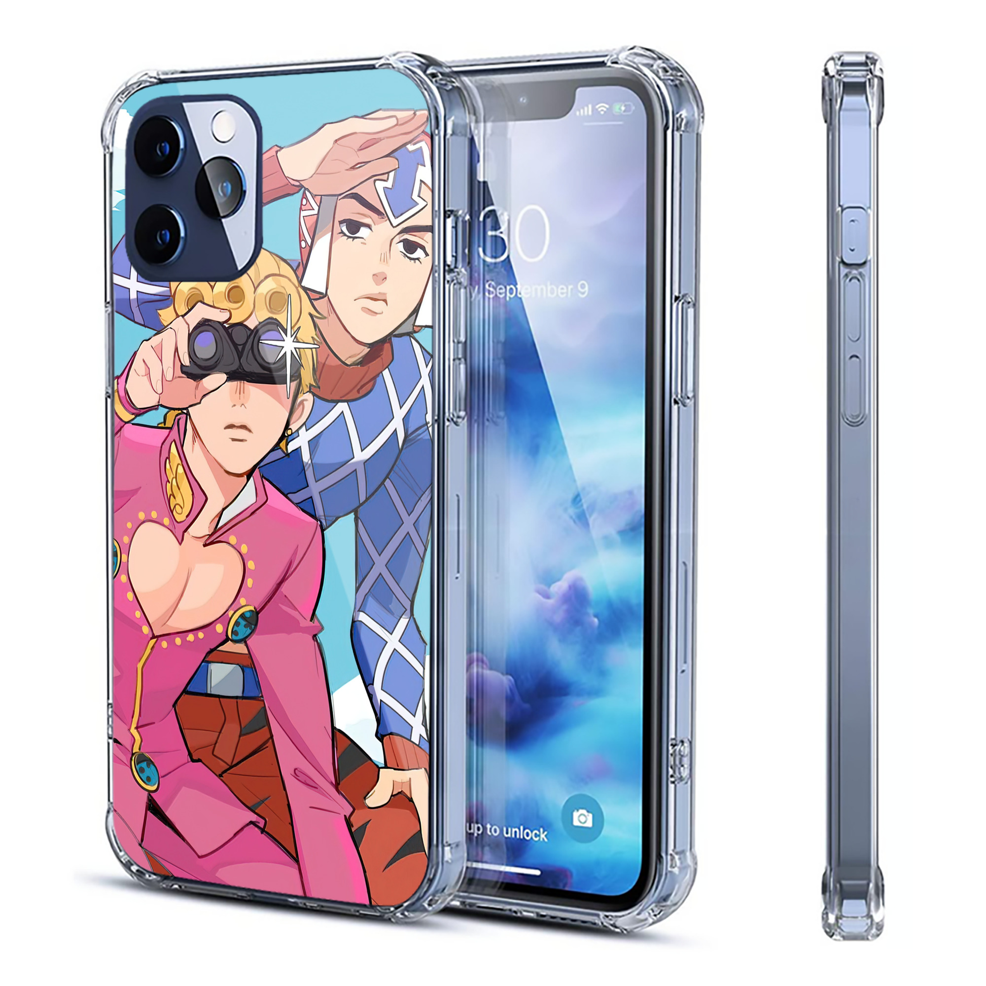 （画像用） ジョジョの奇妙な冒険 JoJo's Bizarre Adventure 【iPhone 12シリーズ対応】透明スマホケース（クリアソフトケース）